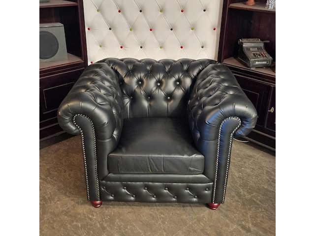 Fauteuil chesterfield, brighton, zwart - afbeelding 5 van  5