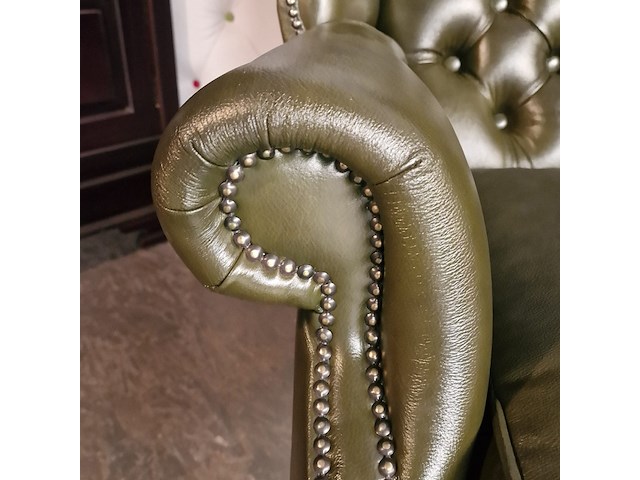 Fauteuil chesterfield, cathedral, groen - afbeelding 2 van  4
