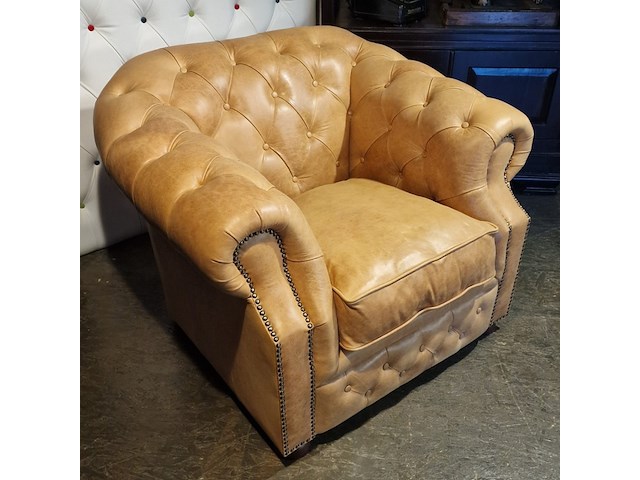 Fauteuil chesterfield, charleston, bruin - afbeelding 6 van  7