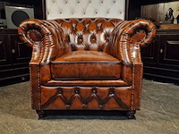 Fauteuil chesterfield, charleston, bruin - afbeelding 1 van  4
