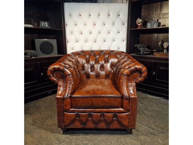 Fauteuil chesterfield, charleston, bruin - afbeelding 2 van  4