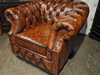 Fauteuil chesterfield, charleston, bruin - afbeelding 3 van  4