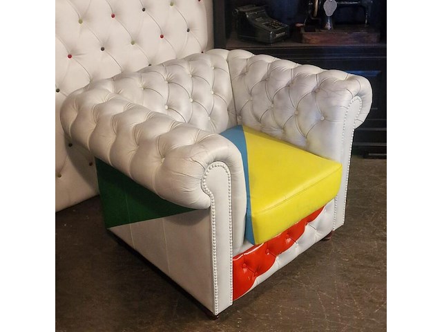 Fauteuil chesterfield, chesterfield, meerkleurig - afbeelding 2 van  5