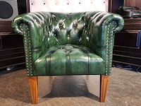 Fauteuil chesterfield, club chair, groen - afbeelding 1 van  5