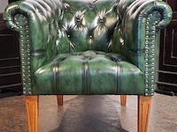 Fauteuil chesterfield, club chair, groen - afbeelding 4 van  5