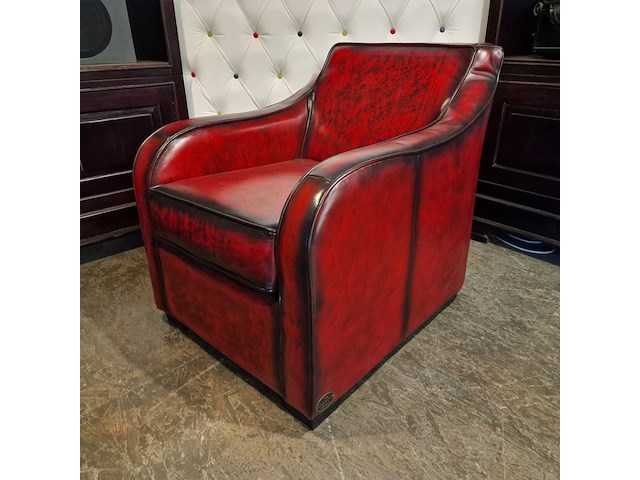 Fauteuil chesterfield, crawley, rood - afbeelding 2 van  4