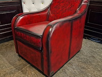 Fauteuil chesterfield, crawley, rood - afbeelding 2 van  4