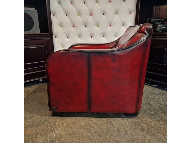Fauteuil chesterfield, crawley, rood - afbeelding 3 van  4