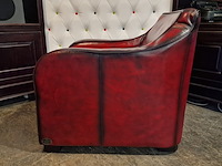 Fauteuil chesterfield, crawley, rood - afbeelding 3 van  4