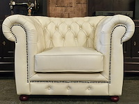 Fauteuil chesterfield, cresswell, creme - afbeelding 1 van  4