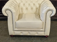 Fauteuil chesterfield, cresswell, creme - afbeelding 2 van  4