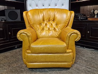 Fauteuil chesterfield, haeck, bruin - afbeelding 1 van  5