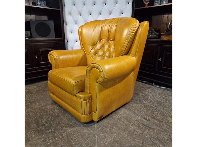 Fauteuil chesterfield, haeck, bruin - afbeelding 4 van  5