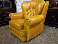 Fauteuil chesterfield, haeck, bruin - afbeelding 4 van  5