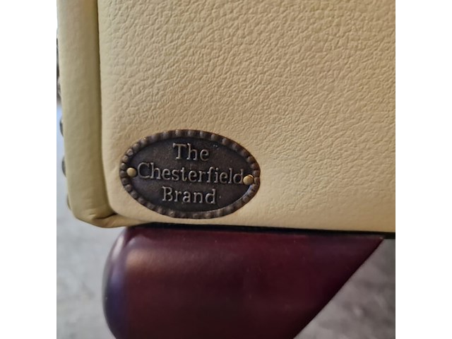 Fauteuil chesterfield, hampton, creme - afbeelding 3 van  5