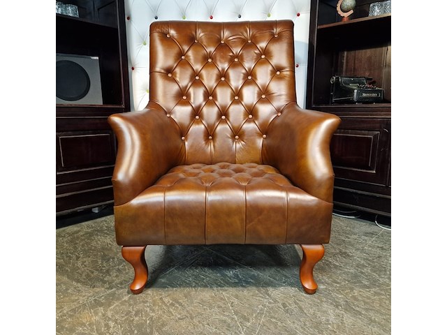 Fauteuil chesterfield, jane , cognac - afbeelding 1 van  6