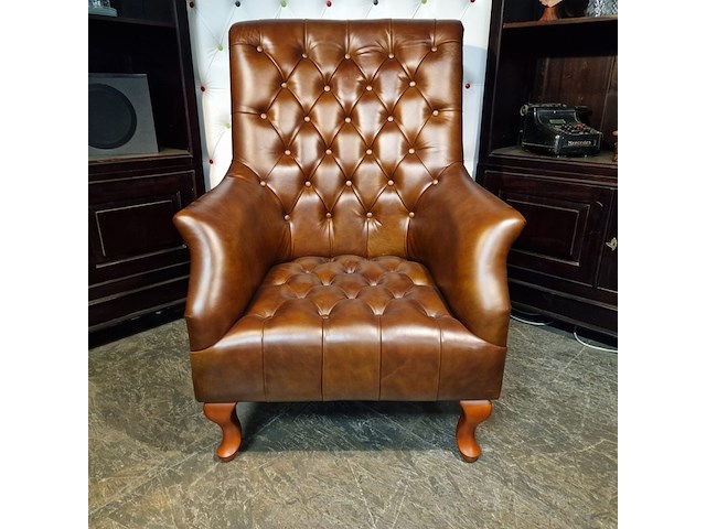 Fauteuil chesterfield, jane , cognac - afbeelding 3 van  6