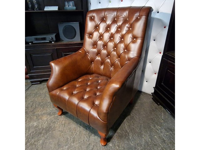 Fauteuil chesterfield, jane , cognac - afbeelding 4 van  6
