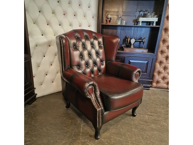 Fauteuil chesterfield, lord, rood - afbeelding 2 van  5