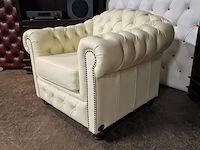 Fauteuil chesterfield, melbourne, vanille - afbeelding 2 van  3