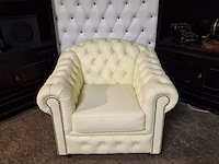 Fauteuil chesterfield, melbourne, vanille - afbeelding 3 van  3
