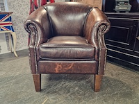 Fauteuil chesterfield, nelson, bruin - afbeelding 1 van  4