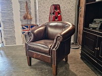 Fauteuil chesterfield, nelson, bruin - afbeelding 4 van  4