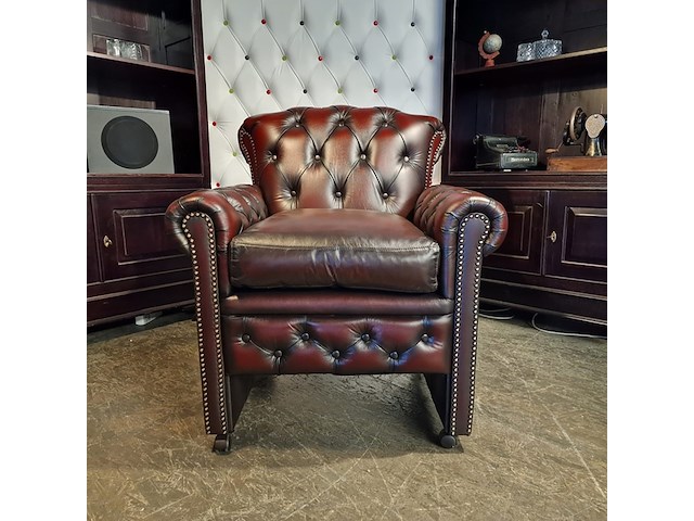 Fauteuil chesterfield, scott, rood - afbeelding 1 van  3