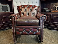 Fauteuil chesterfield, scott, rood - afbeelding 1 van  3
