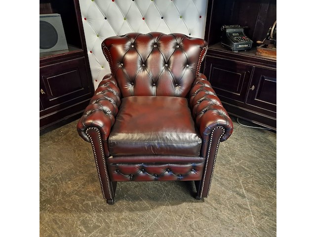 Fauteuil chesterfield, scott, rood - afbeelding 3 van  3