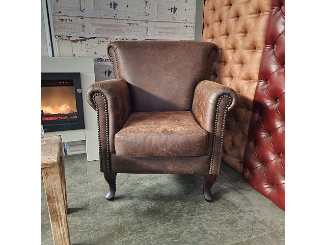 Fauteuil chesterfield, southfolk, bruin - afbeelding 1 van  6