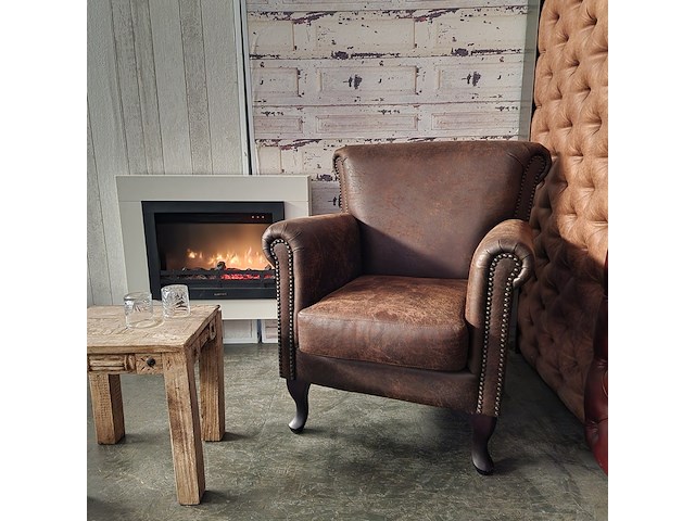 Fauteuil chesterfield, southfolk, bruin - afbeelding 4 van  6