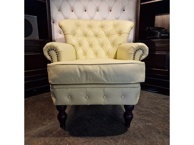 Fauteuil chesterfield, southfolk, creme - afbeelding 1 van  10
