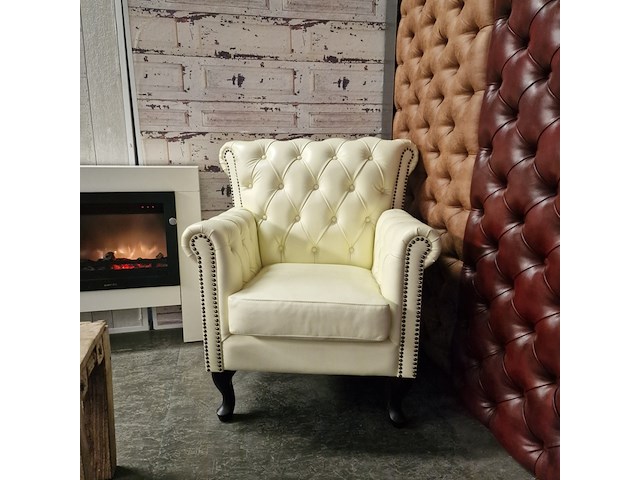 Fauteuil chesterfield, southfolk, vanille - afbeelding 2 van  5