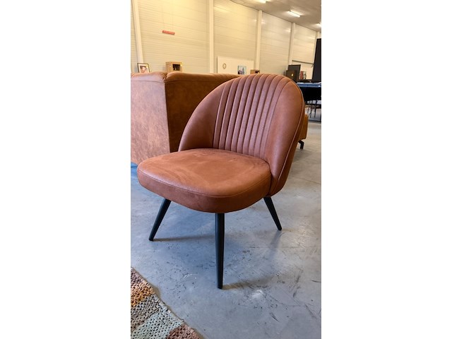 Fauteuil, cognac - afbeelding 1 van  2