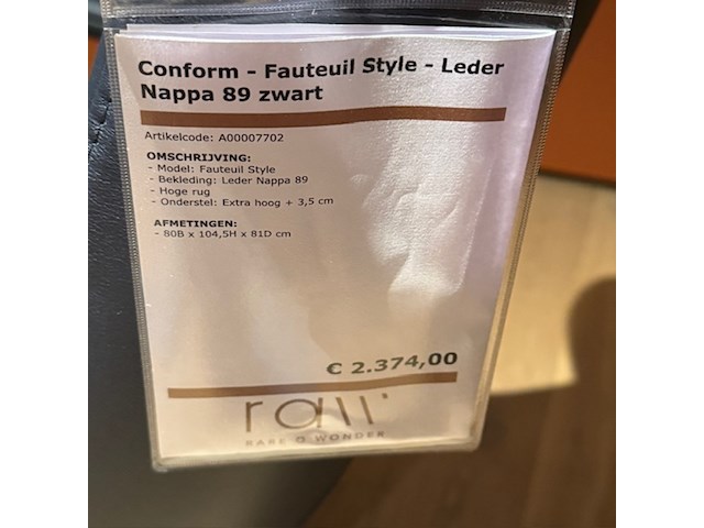 Fauteuil, conform, style, zwart, draaibaar en verstelbaar - afbeelding 2 van  7