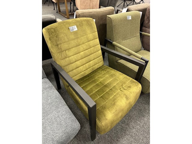 Fauteuil daan, velvet, groen - afbeelding 1 van  1