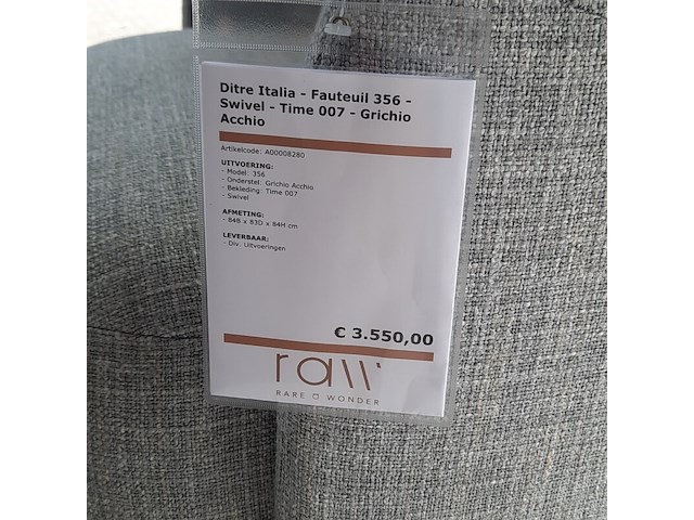 Fauteuil ditre italia, 356, grijs, draaibaar - afbeelding 3 van  10
