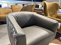 Fauteuil draai knudsen, olive groen / zebra - afbeelding 3 van  7
