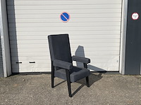 Fauteuil eichholtz, chair "milo high", donkergrijs / antraciet