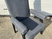 Fauteuil eichholtz, chair "milo high", donkergrijs / antraciet - afbeelding 3 van  6