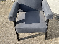 Fauteuil eichholtz, chair "milo high", donkergrijs / antraciet - afbeelding 4 van  6