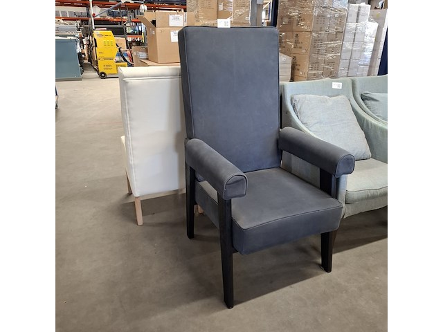 Fauteuil eichholtz, chair "milo high", donkergrijs / antraciet - afbeelding 6 van  6