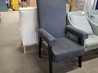 Fauteuil eichholtz, chair "milo high", donkergrijs / antraciet - afbeelding 6 van  6