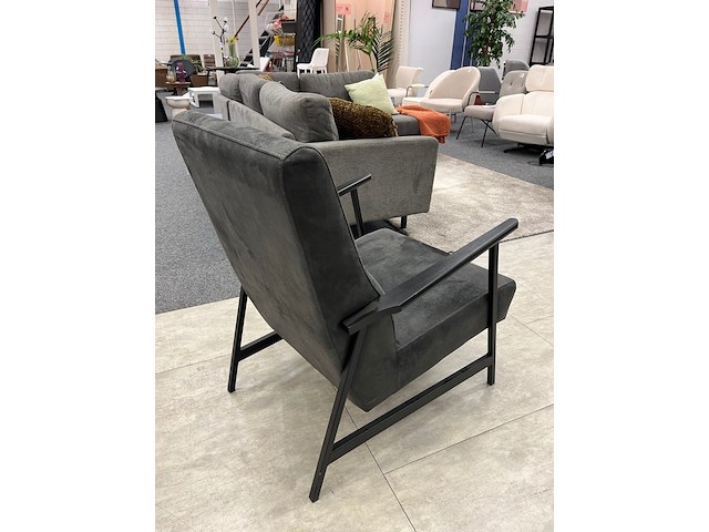 Fauteuil ellen, microvezel, antraciet - afbeelding 5 van  5