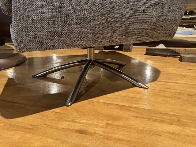 Fauteuil, grijs stof, rvs poot - afbeelding 4 van  4