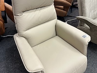 Fauteuil harry elektrisch, micro leer crème