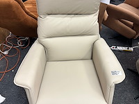 Fauteuil harry elektrisch, micro leer crème - afbeelding 2 van  4