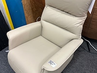 Fauteuil harry elektrisch, micro leer crème - afbeelding 3 van  4