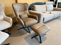 Fauteuil + hocker grijs - afbeelding 4 van  6